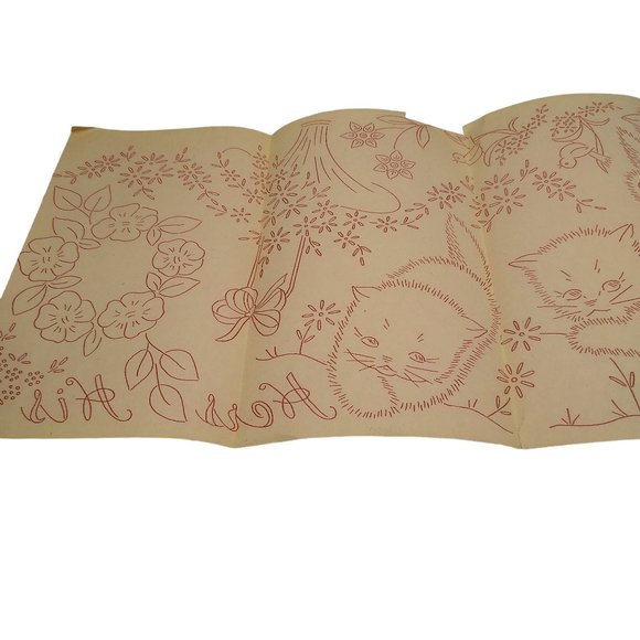 Vintage Kitty Cat Transfer Patterns, MCM Workbasket Iron On Transfers, 1960s - Picture 3 of 3